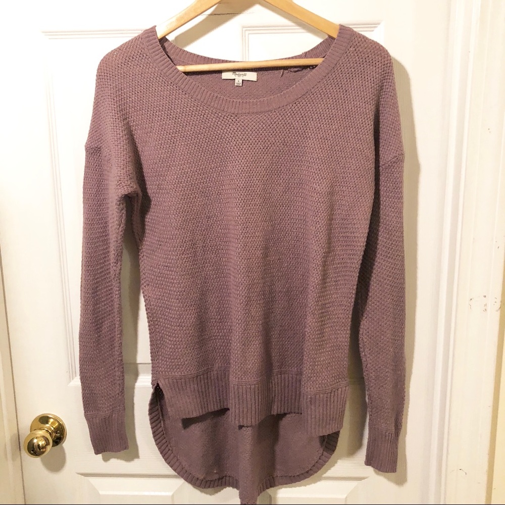 Madewell Mauve Waffle Sweater